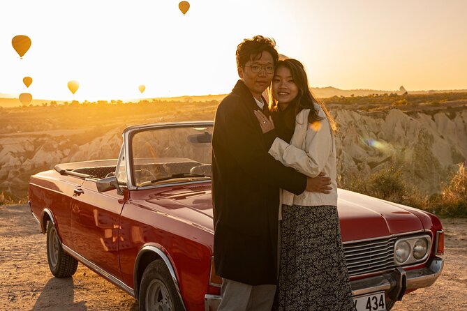 Cappadocia Classic Car Sunset or sunrise - Göreme National Park stop: close balloon takeoff pictures