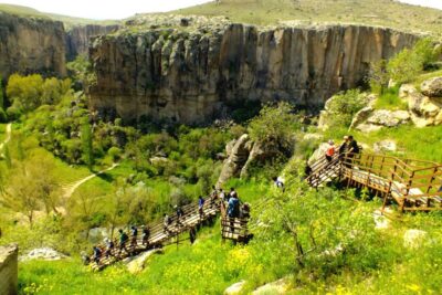 Cappadocia: Hiking & Undergroud City Tour - Red Valley hike: 4 km of fairy chimneys in rose to orange