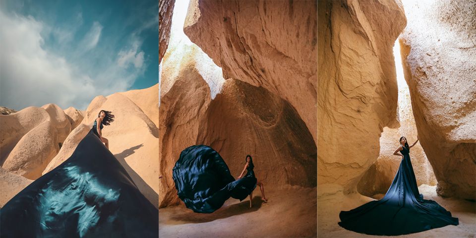Cappadocia: PhotoShoot with Balloons. Flying Dress included. - Sunrise vs sunset: when you’ll get the balloon magic