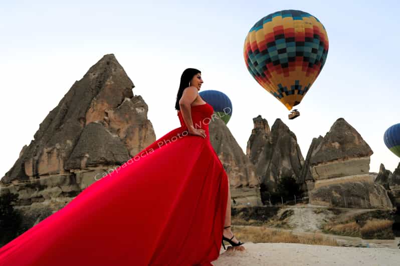 Cappadocia Photoshoot with Flying Dress - Pickup and transfers: keep it simple from Göreme, Ürgüp, Uçhisar, or Avanos