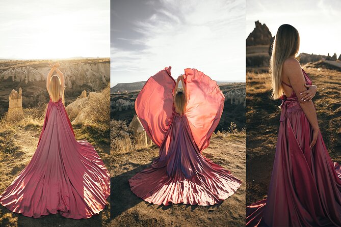 Cappadocia Photoshooting with Flying Dress - The dress trial: choosing your flying look without guessing