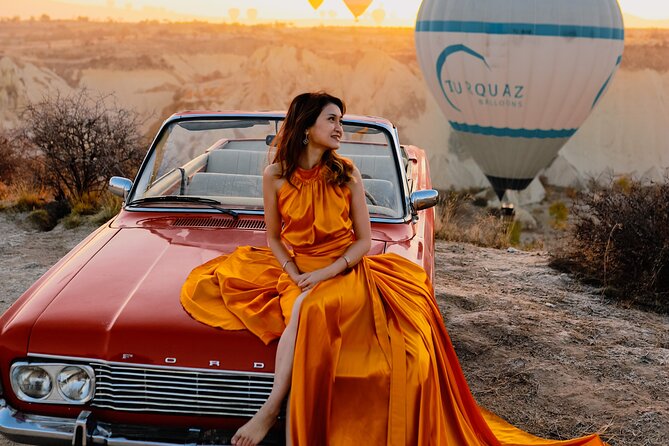 Cappadocia Private Photo Shoot with Flying Dress & Vintage Car - Photos, Editing, and Why the 150-200 Number Matters