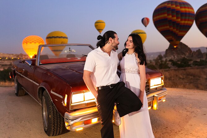 Cappadocia Private Photo Shoot with Flying Dress & Vintage Car - Weather, Crowds, and the Real-Life Plan B