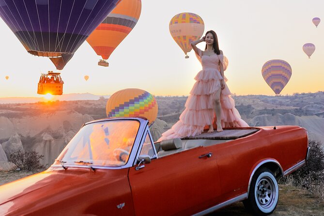 Cappadocia Private Photo Shoot with Flying Dress & Vintage Car - Vintage Car Between Stops: Sightseeing Without Rushing