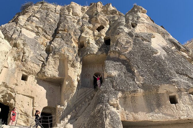 Cappadocia Red Tour with Hotel Pick-up & Drop-Off, All-Inclusive - Uchisar Castle: the highest point and the millstone-door detail