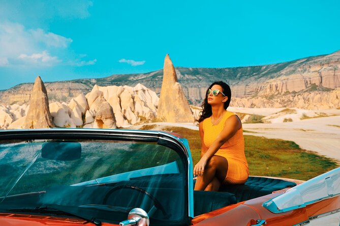 Classic Car Tour in Cappadocia Sunrise/Sunset - Stop-by-Stop Details: Rose Valley Photo Time, Cavusin Rock-Cut Churches, Love Valley Fairy Chimneys