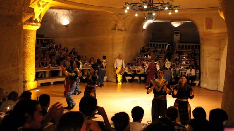 Göreme: Dinner and Folk Show at a Cave Restaurant - Joining the dance floor and the fire outside