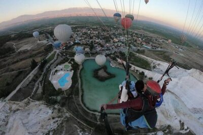 Pamukkale Tour from Kusadasi with Hot Air Balloon Flight - Stop-by-stop on the ground: Hierapolis and the thermal wonder of “Castle of Cotton”