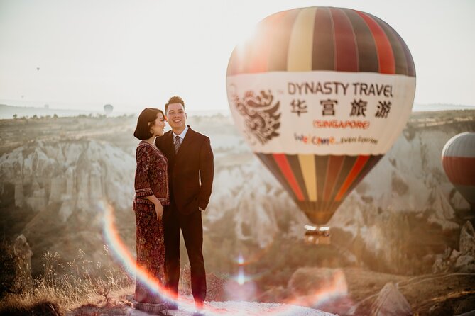 Professional Photo Shoot in Cappadocia - In Sunrise with Hot Air Balloons - Dress, Styling, and Comfort in Early Morning Light